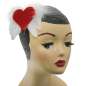 Preview: red fascinator heart feather wings
